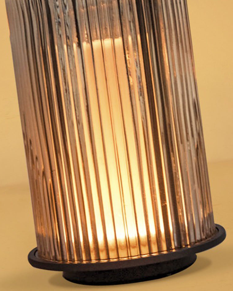 Diff Solar Pleated Glass Lantern Outdoor Light-DF9043