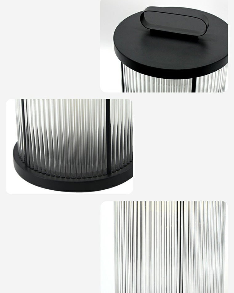 Diff Solar Pleated Glass Lantern Outdoor Light-DF9043
