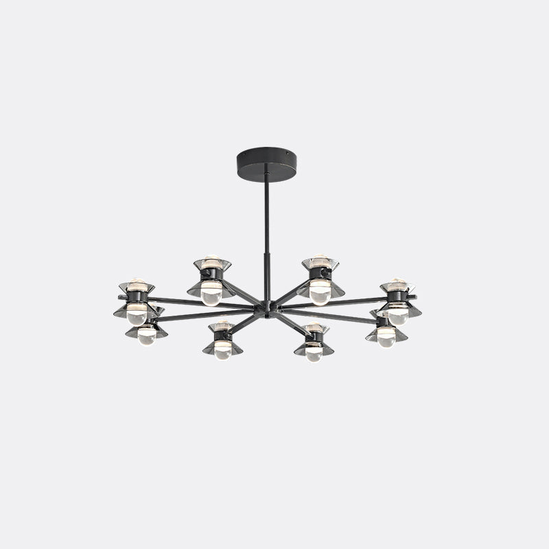 Diff 6/8/10 Light Black Brass Chandelier-DF2226