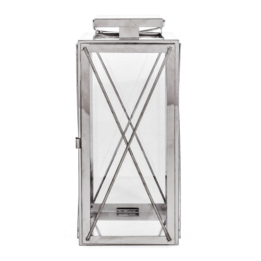 DEBORAH 14"H STAINLESS STEEL LANTERN