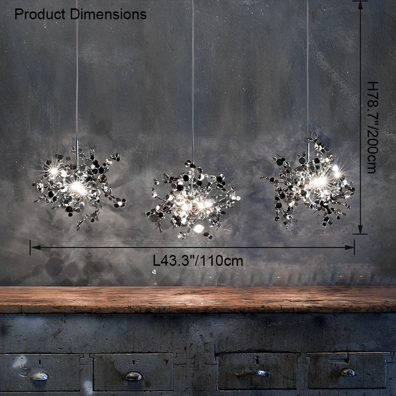 Diff Argent/Gold Cloud Multi Pendant Chandelier-DF2042