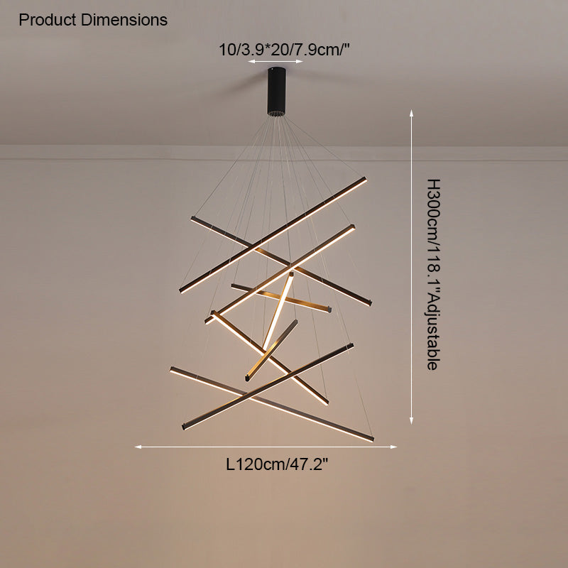 Diff Custom Multi Light Sticks LED Chandelier-DF2125