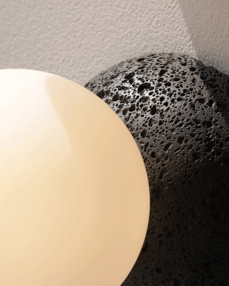 Diff White & Black Glass Globe Wall Sconce-DF6103