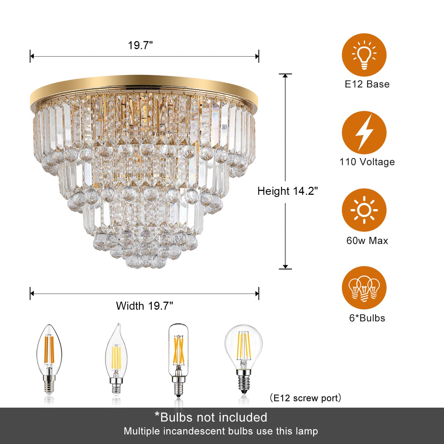 Large gold luxury modern style crystal lights-DG2019
