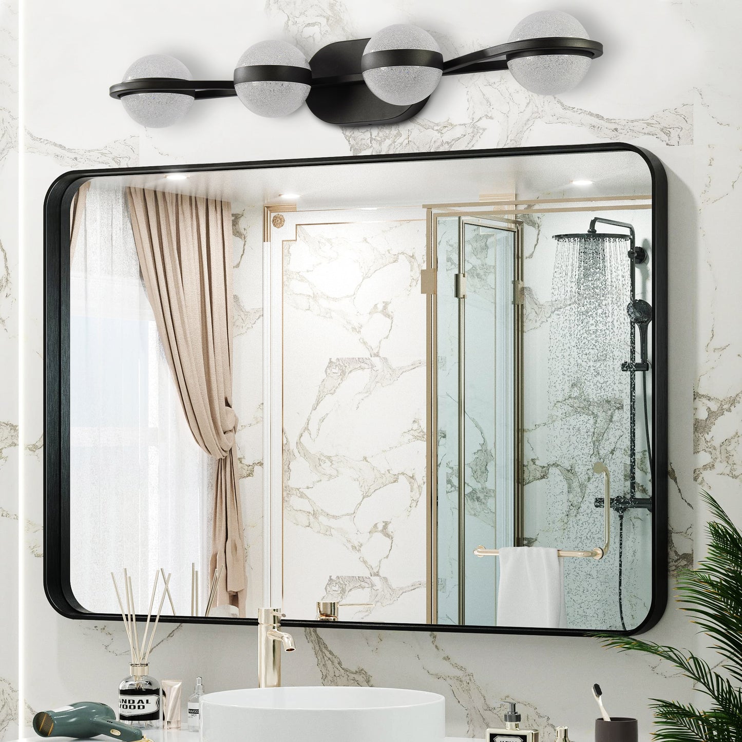 Modern Minimalist LED 4 Bulb Bathroom Vanity Light-DG2037
