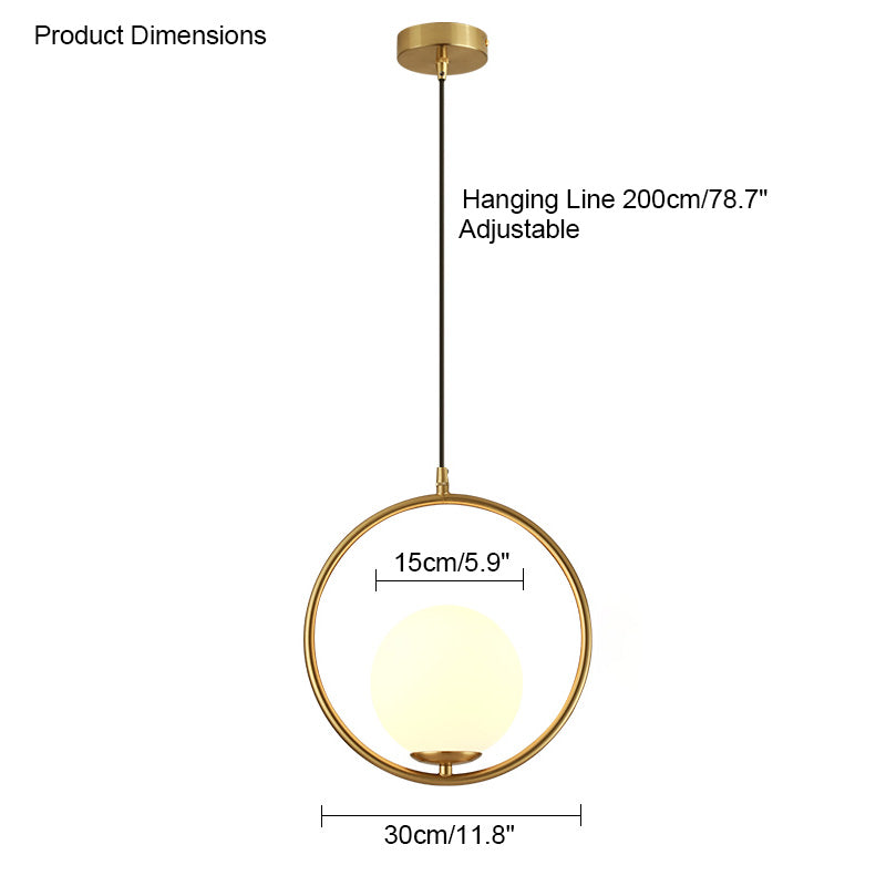 Diff Glass Globe Pendant Light-DF2097
