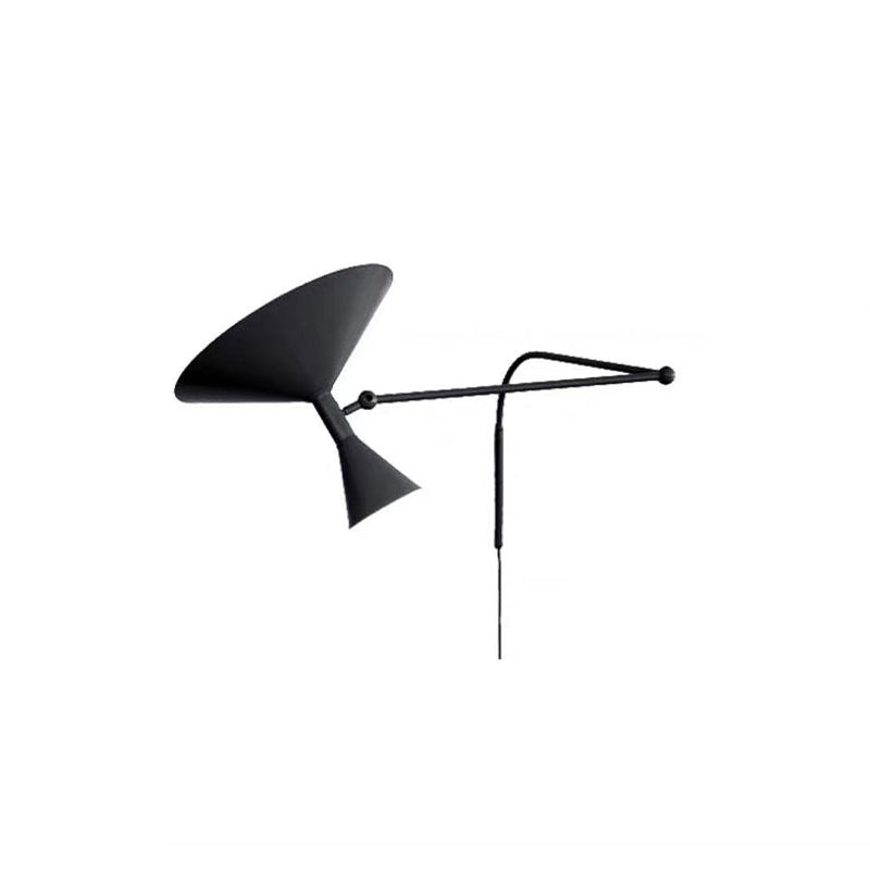 Diff Horn Swing Arm Wall Sconce with Switch-DF6014