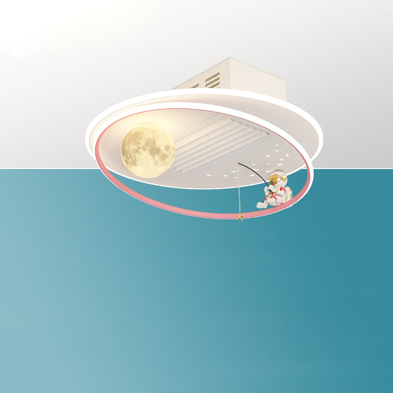 Diff Childish Low Profile Ceiling Fan with Dimmable Light-DF5056