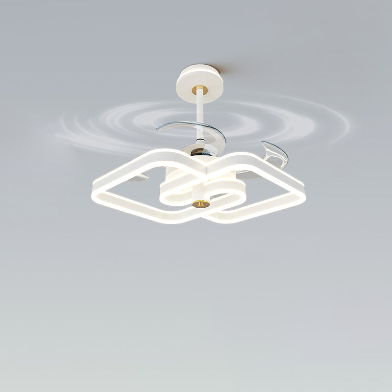 Diff 24" Remote Ceiling Fan Chandelier with Dimmable Bright Light-DF5043