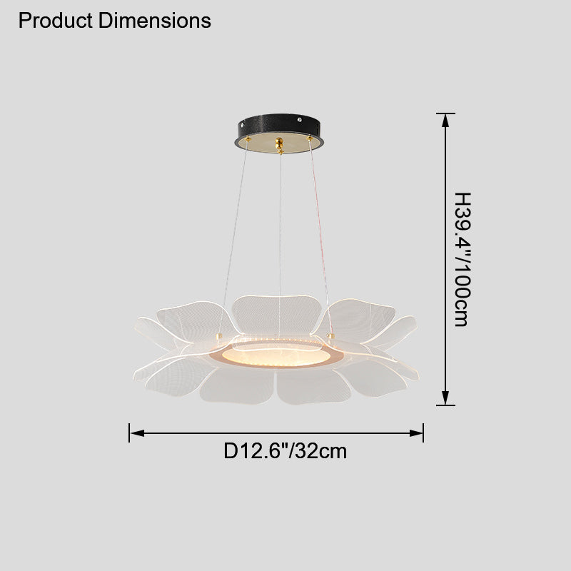 Diff Champagne Gold Acrylic Flower Chandelier-DF2275