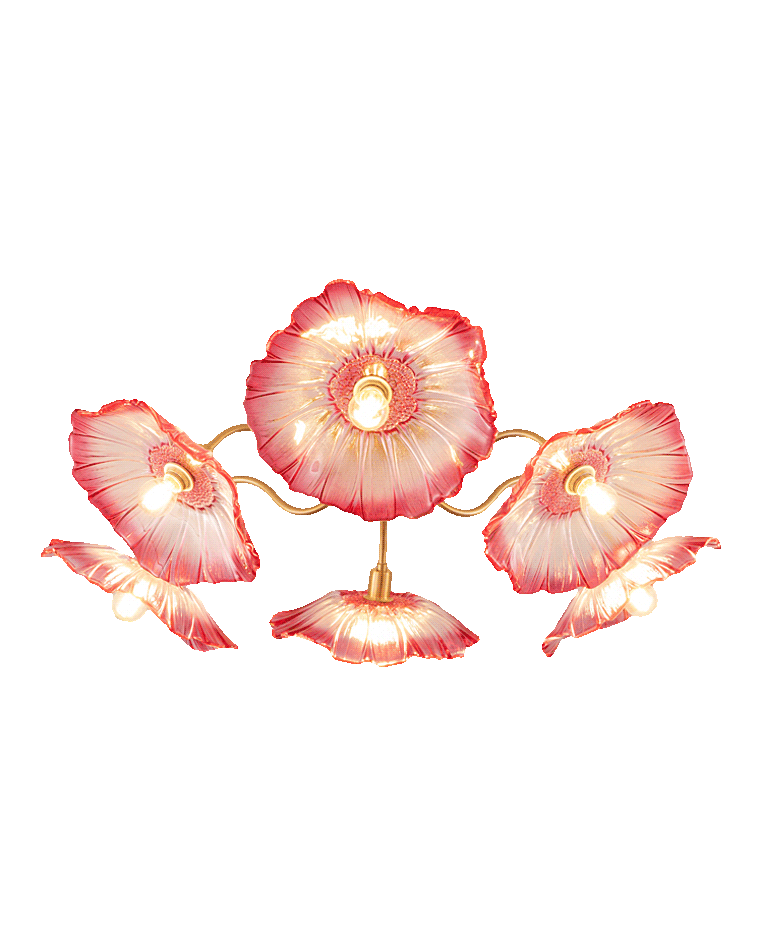 Diff Lotus Leaf Flower Flush Mount Ceiling Light-DF1026