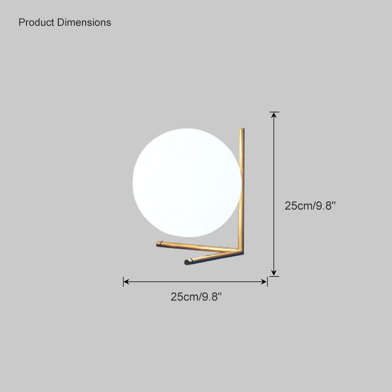 Diff Milk Glass Globe Table Lamp-DF8011