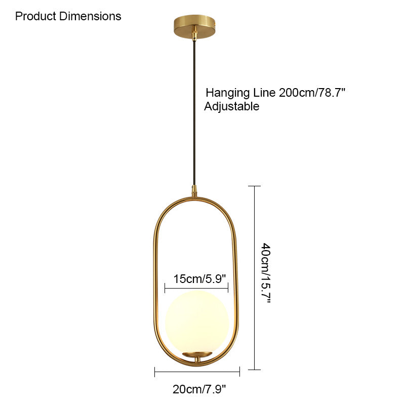 Diff Glass Globe Pendant Light-DF2097