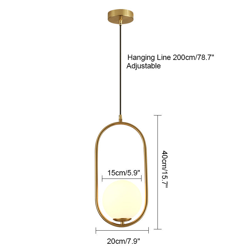 Diff Glass Globe Pendant Light-DF2097