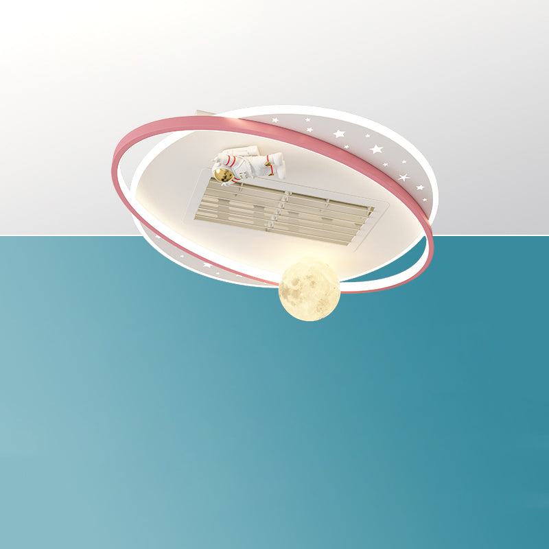 Diff Childish Low Profile Ceiling Fan with Dimmable Light-DF5056