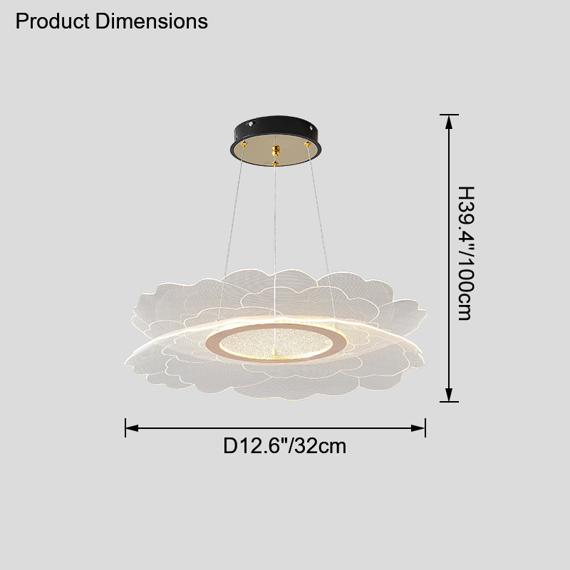 Diff Champagne Gold Acrylic Flower Chandelier-DF2275