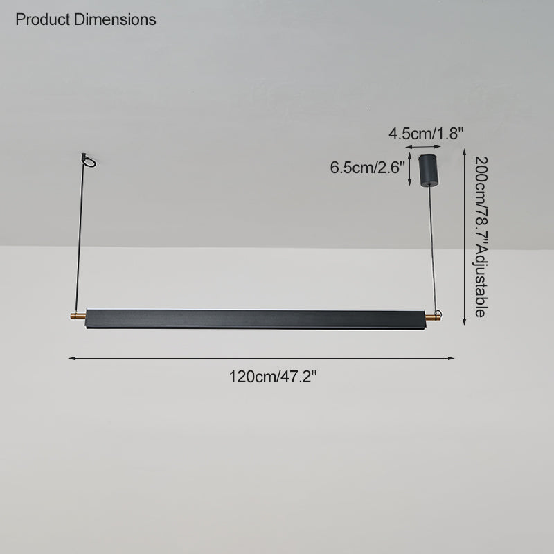 Diff Black Linear Pendant Light-DF2182