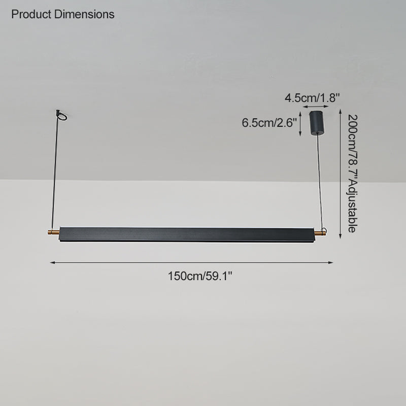 Diff Black Linear Pendant Light-DF2182