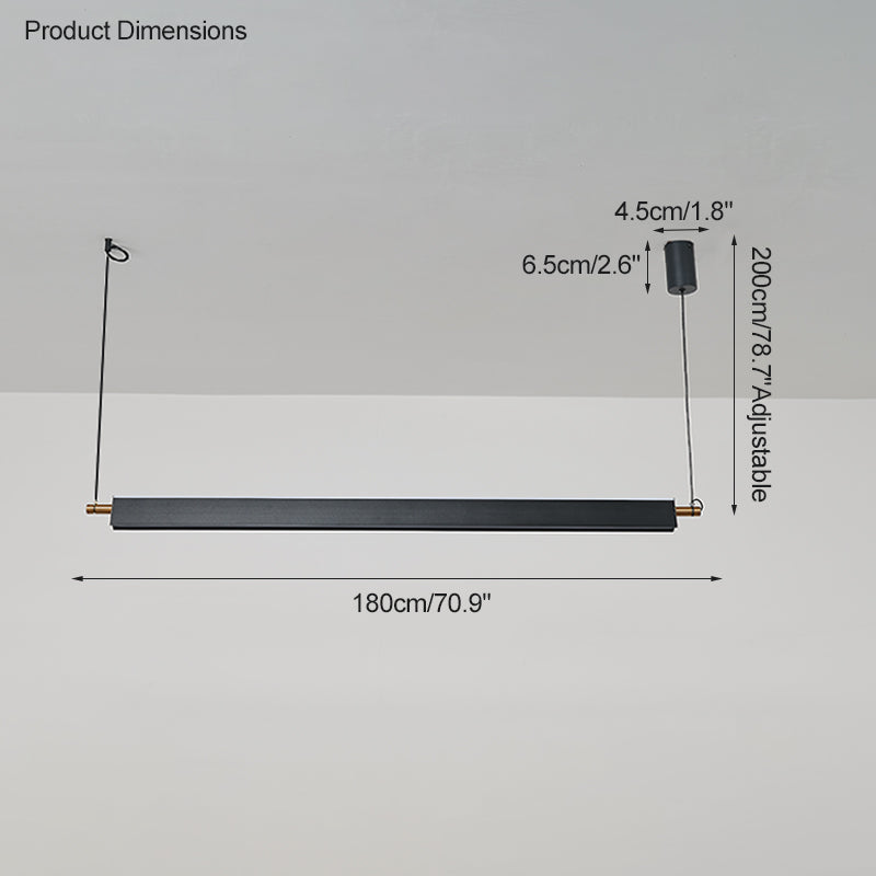 Diff Black Linear Pendant Light-DF2182