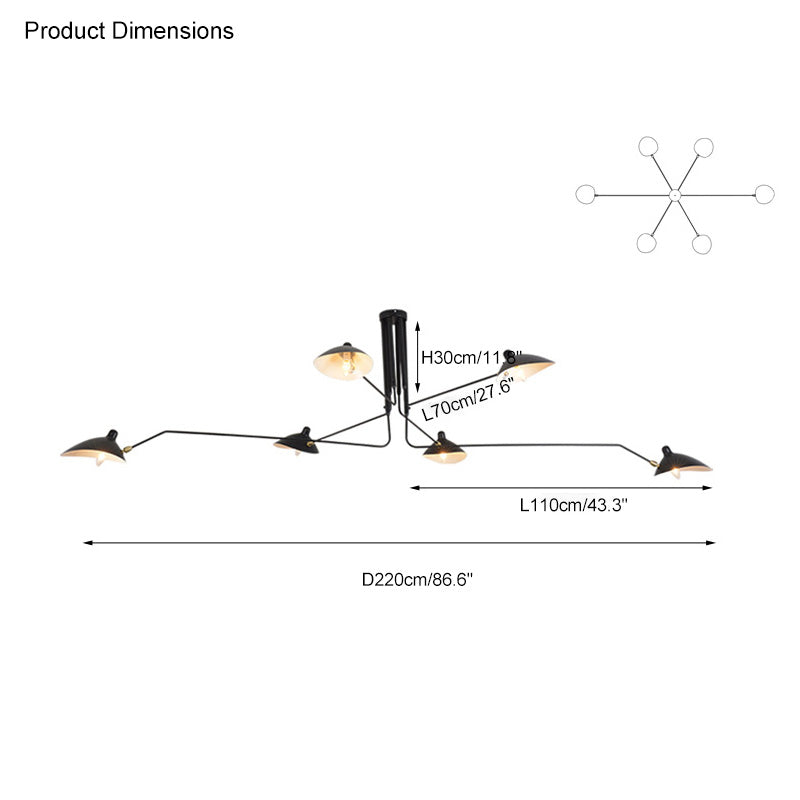 Diff Arms Chandelier-DF2057
