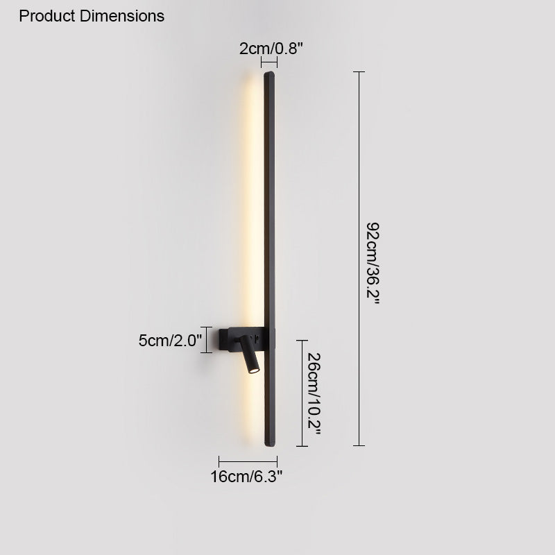 Diff Switchable Long Linear Wall Sconce with Spotlight-DF6068
