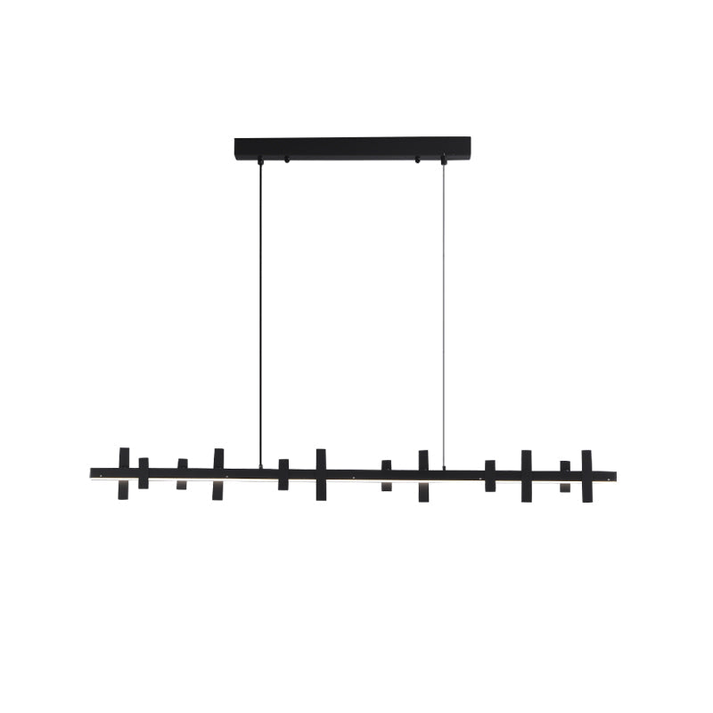 Diff Black Brass Linear Chandelier-DF2231