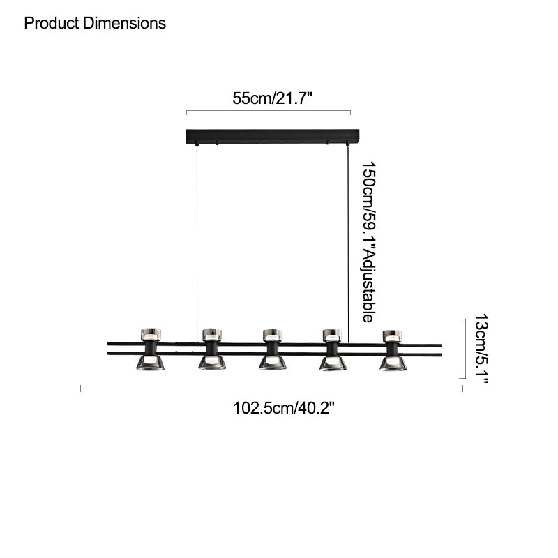 Diff Brass Linear Chandelier-DF2225