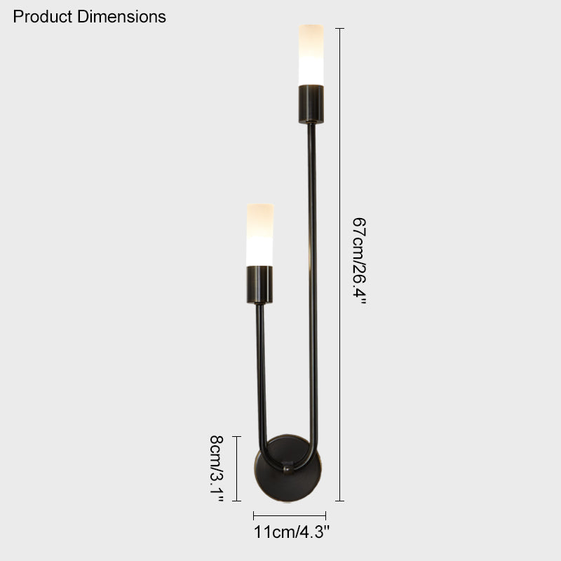 Diff Black and Brass Modern Candelabra Wall Sconce-DF6096