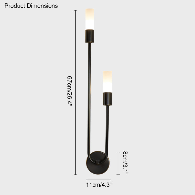 Diff Black and Brass Modern Candelabra Wall Sconce-DF6096