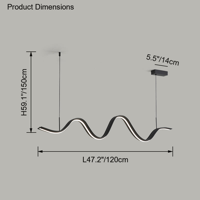 Diff Wavy Led Pendant Light-DF2282