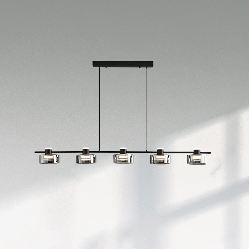 Diff Black Brass Linear Chandelier-DF2232
