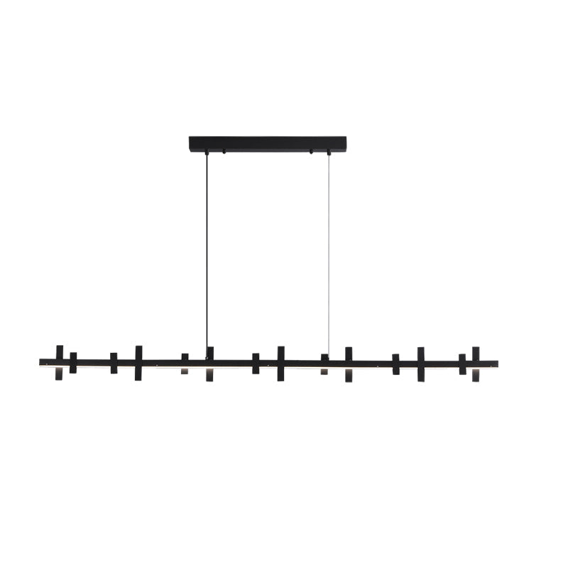 Diff Black Brass Linear Chandelier-DF2231