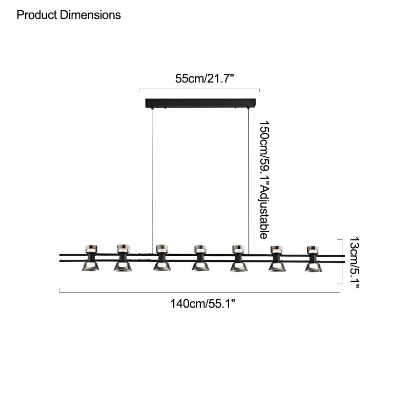 Diff Brass Linear Chandelier-DF2225