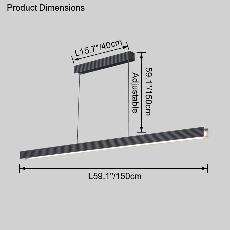 Diff Contemporary Black Linear Led Pendant Light-DF2281