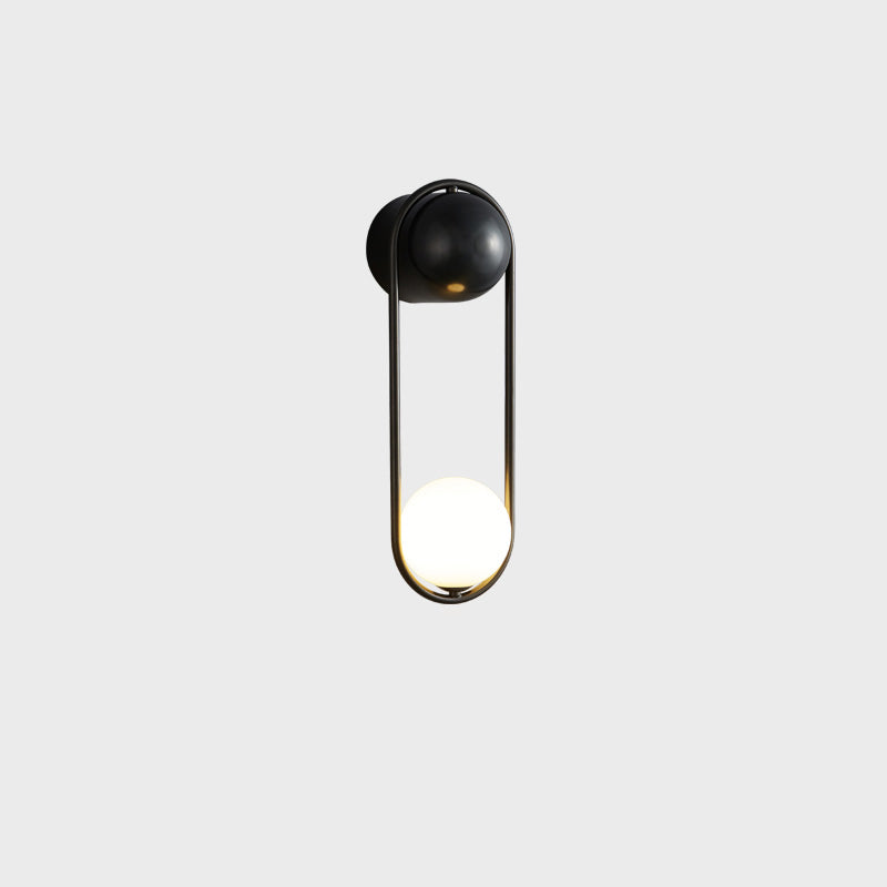 Diff Milk Glass Globe Brass Wall Sconce-DF6098