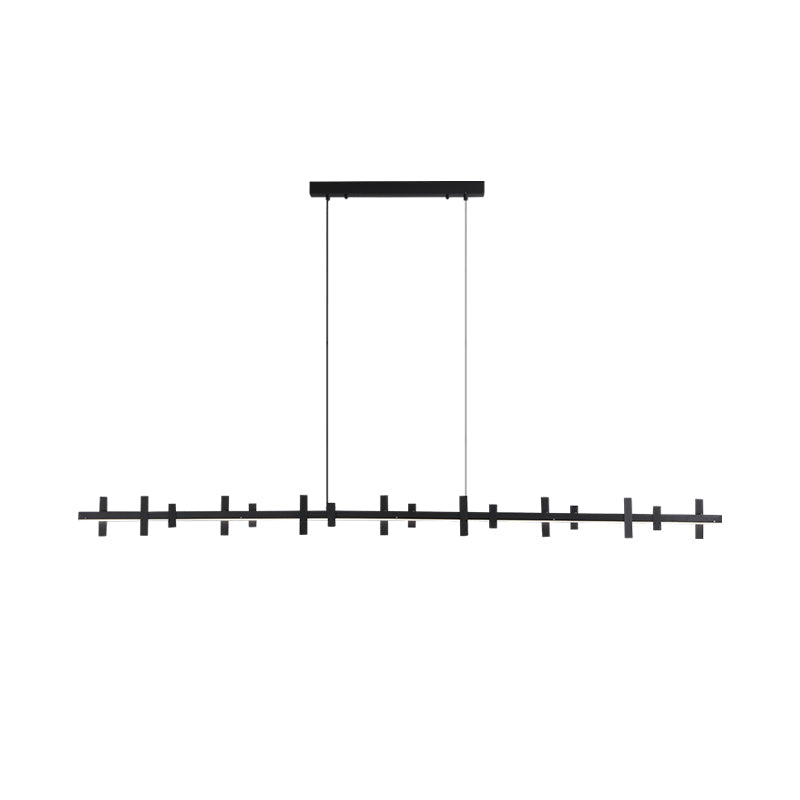 Diff Black Brass Linear Chandelier-DF2231