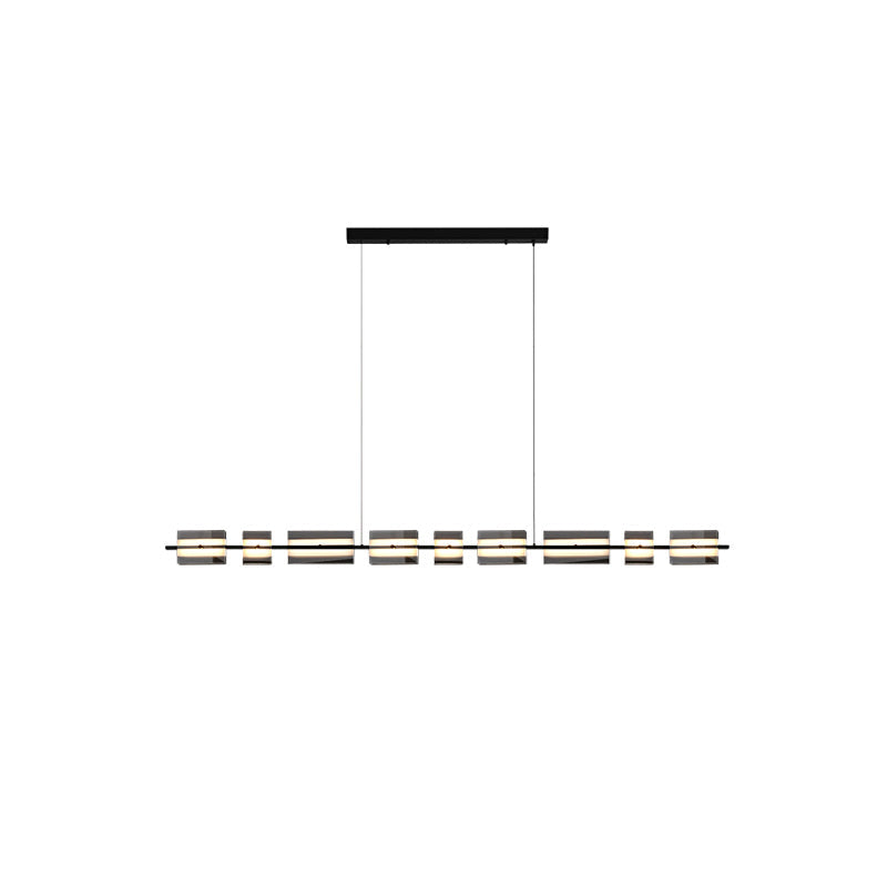 Diff Amber/Smoked Glass Linear Chandelier-DF2221