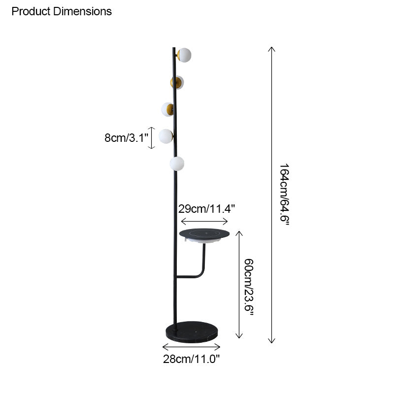 Diff Bubble Dimmable Floor Lamp with Charging Tray-DF7062