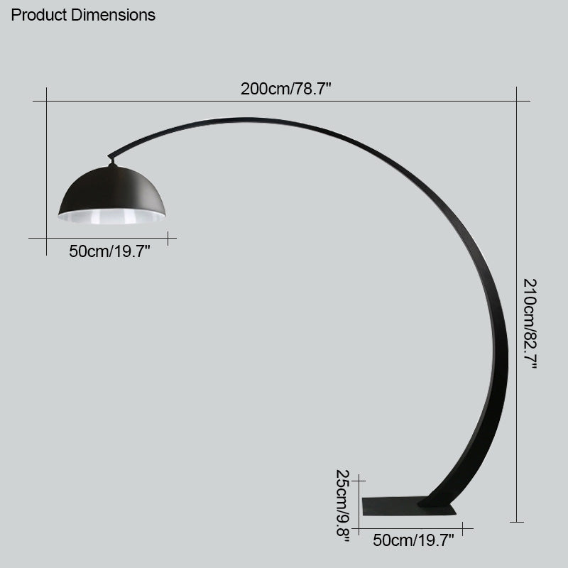 Diff Dome Arc Floor Lamp over Couch-DF7063