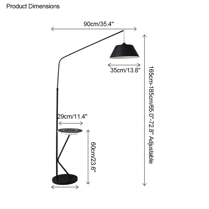 Diff Dimmable Hanging Floor Lamp with Charging Tray-DF7059