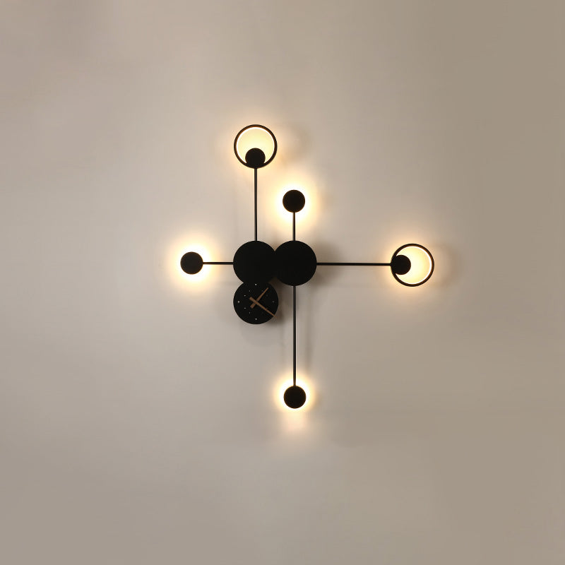 Diff Sculptural Wall Clock with Led Accent Light-DF6088