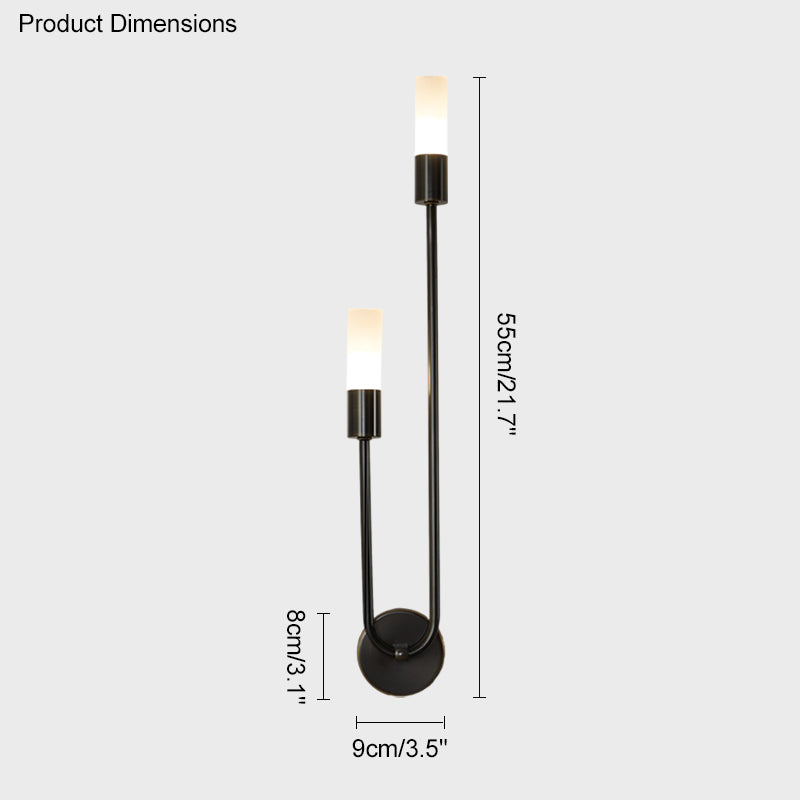 Diff Black and Brass Modern Candelabra Wall Sconce-DF6096