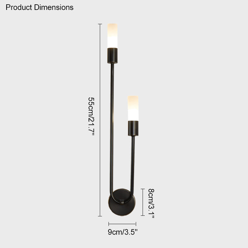Diff Black and Brass Modern Candelabra Wall Sconce-DF6096