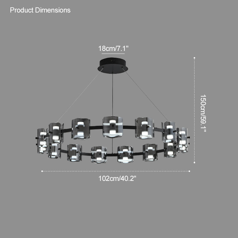 Diff Circular Glass Chandelier-DF2218
