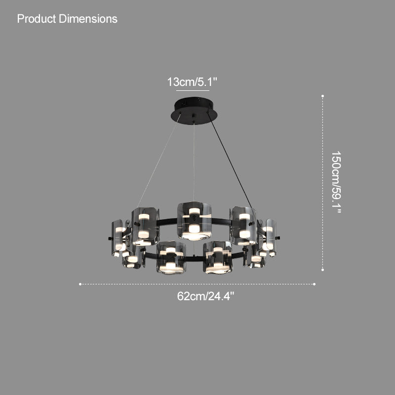 Diff Circular Glass Chandelier-DF2218