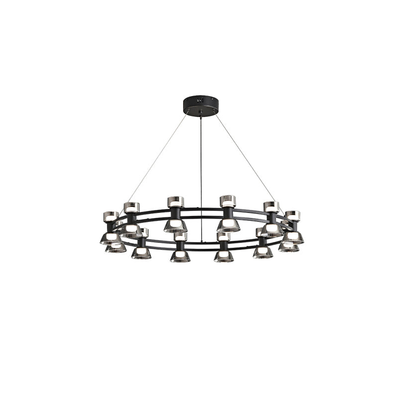 Diff Double Circular Brass Chandelier-DF2224