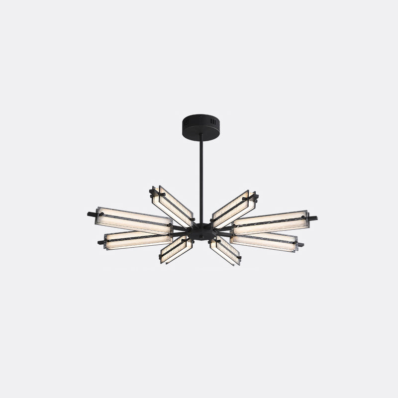 Diff Hammered Glass Black Chandelier-DF2236下架
