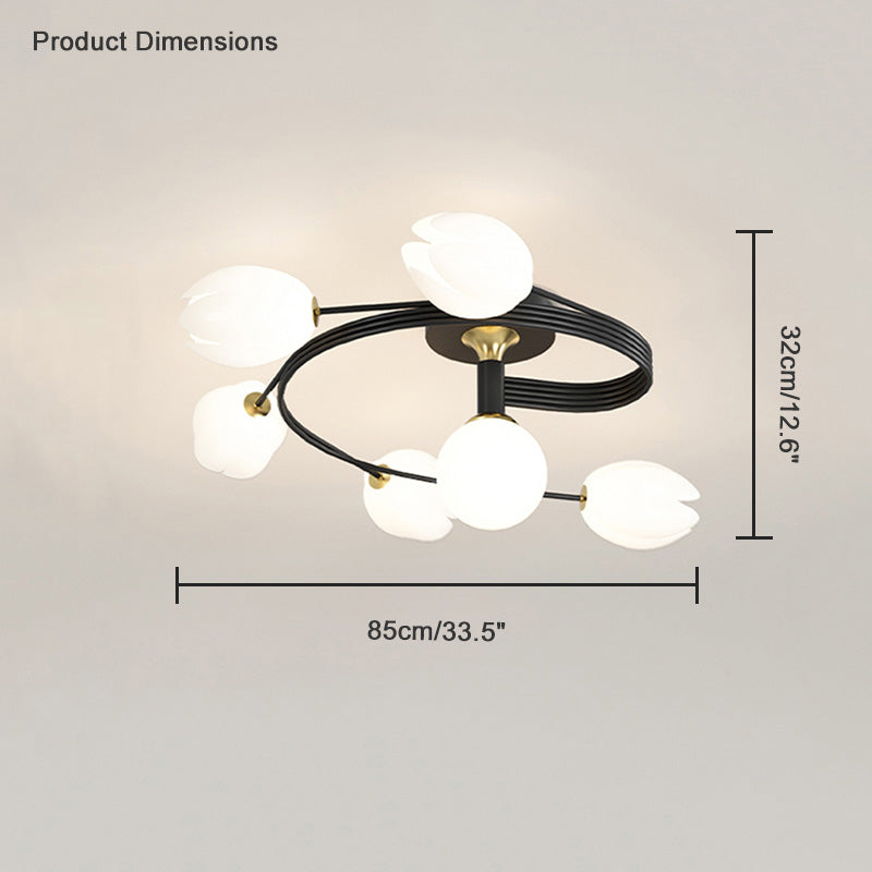 Diff Fancy Magnolia Flower Ceiling Light-DF1045