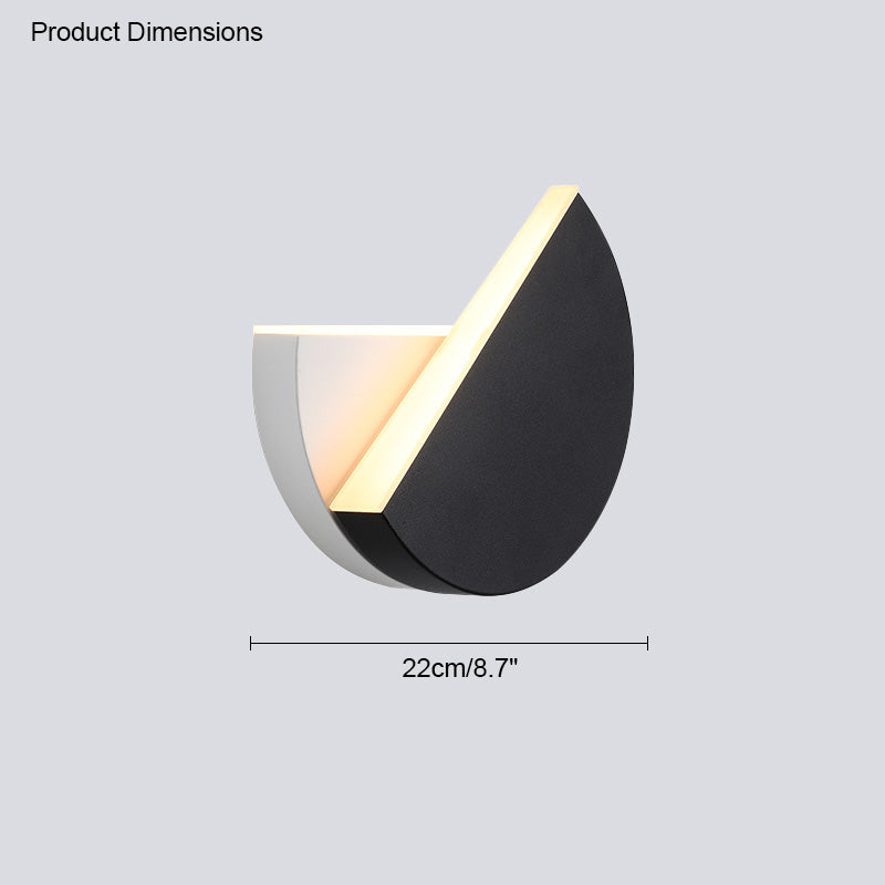Diff Adjustable Black & White Round Disc Wall Lamps-DF6071