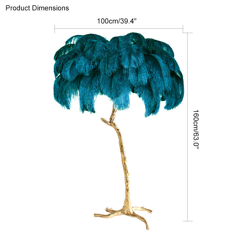 Diff Feather Palm Tree Floor Lamp-DF7000
